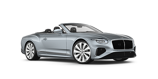 Bentley Suomi New Bentley Continental GTC convertible front three quarters in Silverlake paint
