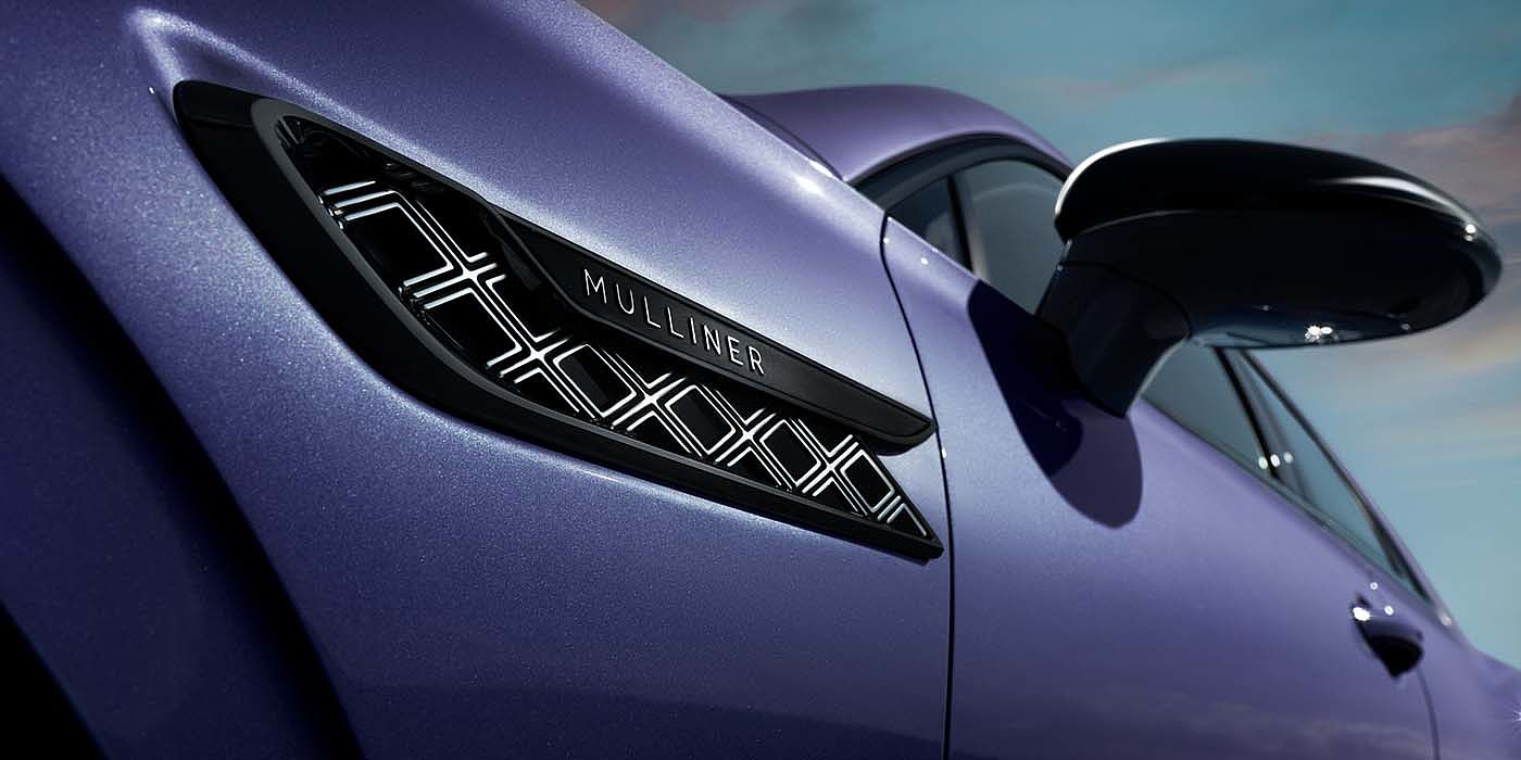 Bentley Suomi Bentley Flying Spur Mulliner in Tanzanite Purple paint with Blackline Specification wing vent