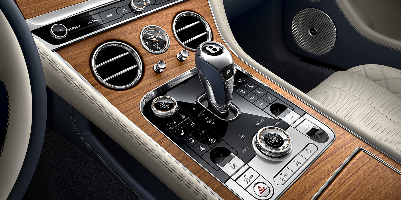 Bentley Suomi Bentley Continental GTC Azure convertible front interior console detail